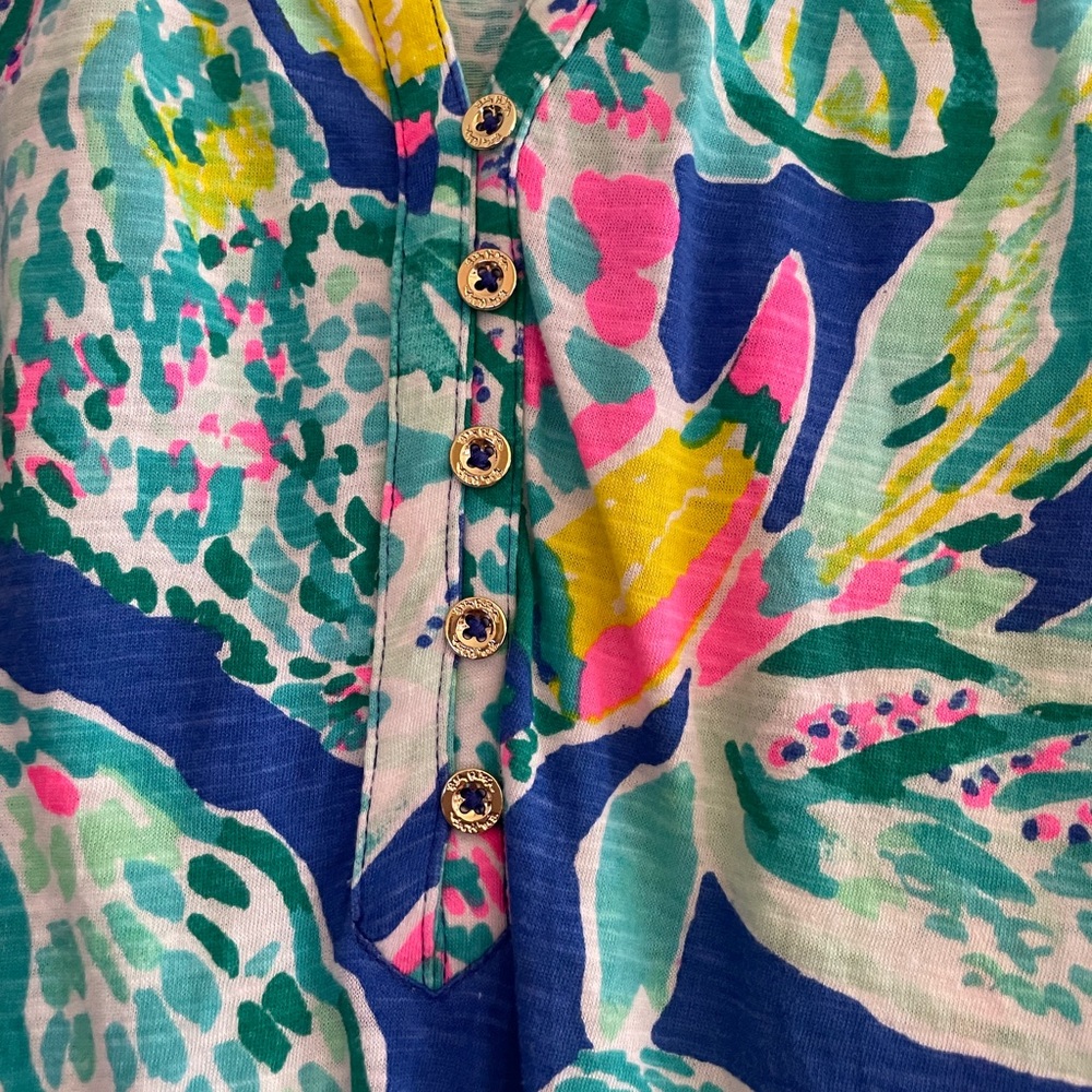 Lilly Pulitzer Women’s Small Essie Tank Top Tropical Print - Picture 2 of 8